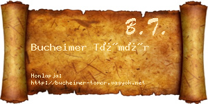Bucheimer Tömör névjegykártya